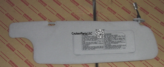 Sun Visor Right Side Gray with Lighted Mirror 91-97