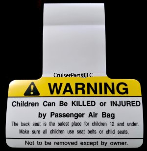 Driver/Passenger Air Bag Information Label