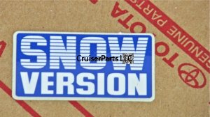 Hood Name Plate Snow Version