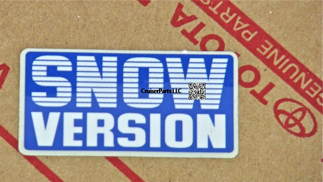 Hood Name Plate Snow Version