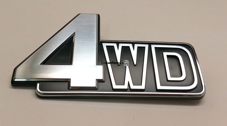 Emblem Tail Gate 4WD 81-90 Black & Silver