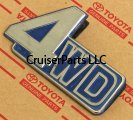 4WD Tail Gate Emblem Silver And Blue 81-90
