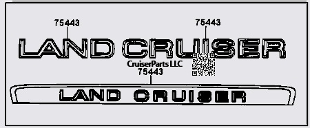 Modal Additional Images for Back Door Name Plate No. 3 "LAND" 98-02