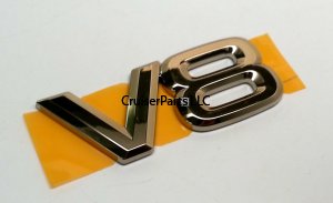 Rear Hatch V8 Emblem Chrome Silver 98-05