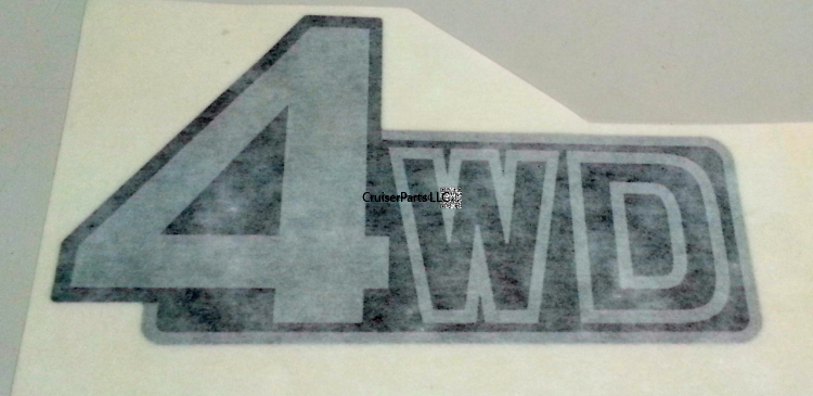 Rear Name Plate 4WD decal