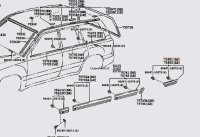 Left Body Moulding Behind Rear Wheel 98-07