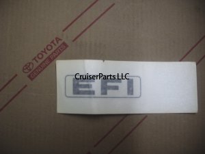 JDM Rear Hatch EFI Sticker/Emblem Dark Silver 91-97