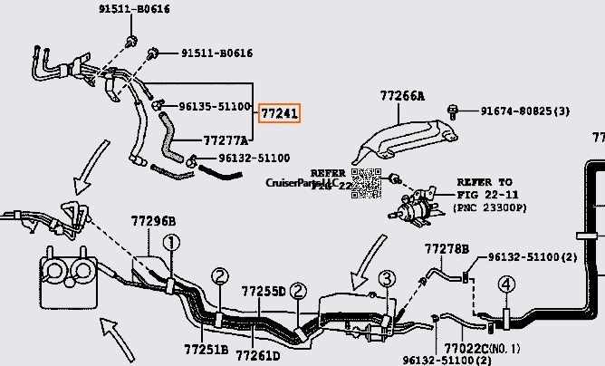 Modal Additional Images for Main Fuel Tube No. 1 1GRFE