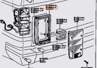 Tail Light Lens Gasket LEFT 6x series