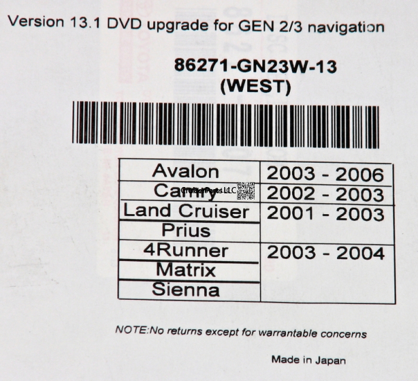 Modal Additional Images for 2013/14 DVD Navigation System Update Disc Generation 4 04-07