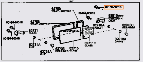 Modal Additional Images for Screw For Side Window Lock Or Hinge 40 Series 78-84 Used