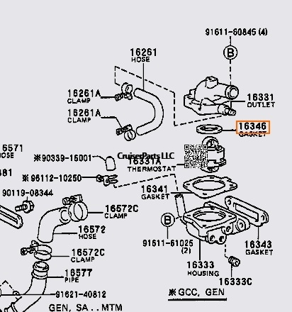 Modal Additional Images for Thermostat Gasket F 2F 3F 58-92
