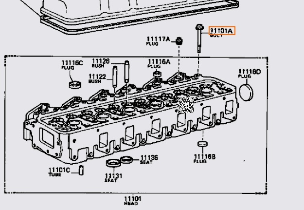 2H Diesel Cylinder Head Bolt