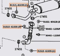 Exhaust Pipe Bolts 98-07