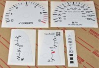 Toyota White Gauge Label Set 1993-1997