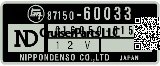 Front Heater Part Number Decal 71-72