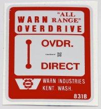Warn Overdrive Instruction Decal