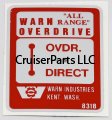 Warn Overdrive Instruction Decal