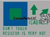 Resistor "Don't Touch" Warning Decal 2F