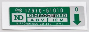 ABV Valve Sticker Green 75-79
