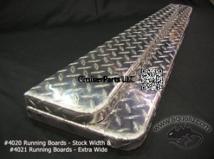 FJ40 / 45 Running Boards - Extra Wide - Sold as a Pair