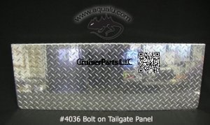 FJ40 / 45 Bolt On Tailgate Panel - Checkerplate