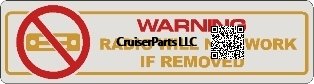 Radio Theft Warning Decal