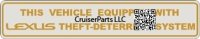 Lexus Theft-Deterrent Decal