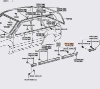 Body Side Moulding Right Rear Door 98-07