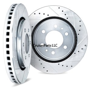 Drilled And Slotted Rotor Set (Front) 91-92