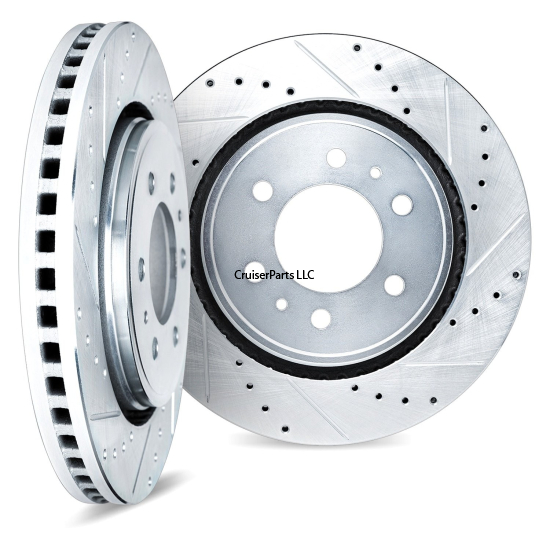 Drilled And Slotted Rotor Set (Front) 91-92