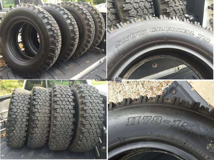 Like New Dunlop Snow Cruiser H78-15 Original Tire 1976-1987