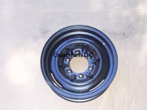 Factory rim w/ hub cap clips Steel Wheel Land Cruiser 1976-1990