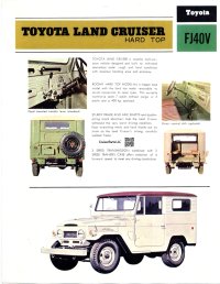 FJ40V Promotional Sales Sheet