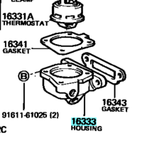 Thermostat Housing Lower 1981-1987 FJ40 FJ60