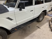 FJ60 FJ62 Black Aluminum Running Board Step Kit