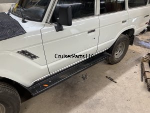 FJ60 FJ62 Black Aluminum Running Board Step Kit