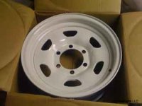 FJ40 Factory White Spoke wheel rim 58-90