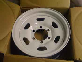 FJ40 Factory White Spoke wheel rim 58-90