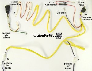 1991-1997 Slee Auxiliary Light Harness