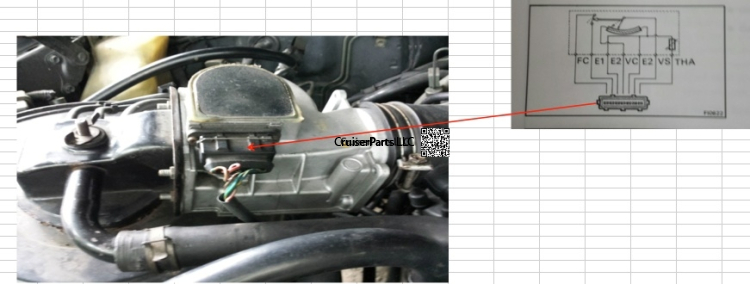Mass Air Flow Sensor Plug Pig Tail ( MAF ) 88-90 - Used