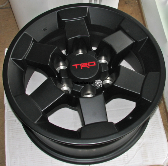 Black TRD 6 Spoke 16 Inch Alloy Wheel