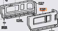 FJ40 Rear Side Hard Top Panel