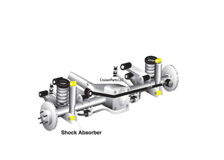 Modal Additional Images for Rear Shock Absorber - Upper and Lower Bushing