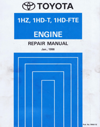 1HZ 1HD-T 1HDT-FTE Engine Repair Manual 1998-Newer