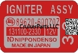 Igniter Assembly Decal 8/80-9/83 89620-60070